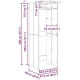  Ormar za perilicu rublja s pohranom Bijelo 67 5 x 68 x 200 cm - Bijelo | shoptok.hr