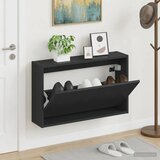  Ormar za cipele na zidu ARNHEM 71 x 17 x 43 cm Crna - Crna | shoptok.hr