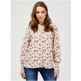 Moodo Cream shirt with pattern - Women's