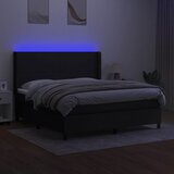  box spring s madracem LED crni 160x200 cm od tkanine | shoptok.hr