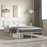 vidaXL Metalni okvir za krevet s uzglavljem bijeli 120x200 cm | shoptok.hr