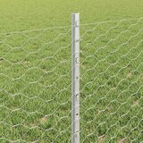  Heksagonalna ograda s stubom 25 x 0,6 m Pocinčani čelik Srebrna | shoptok.hr