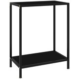  Konzolna mizica črna 60x35x75 cm kaljeno steklo, (20818259) | Shoptok.si