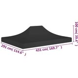  Streha za vrtni šotor 4,5x3 m črna 270 g/m², (20801030) | Shoptok.si