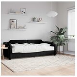 vidaXL Dnevna postelja z vzmetnico črna 100x200 cm blago Cene