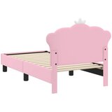  Okvir kreveta za malu djecu s naslonom Ružičasta 70 x 140 cm PU | shoptok.hr