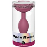 ove to Love LOpen Roses M - silikonski analni dildo (bordo) | shoptok.hr