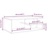  Stolić za kavu boja hrasta 102 x 55 x 35 cm konstruirano drvo | shoptok.hr