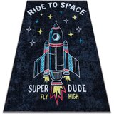 RugsX Preproge JUNIOR 52069.801 pralna preproga Vesolje, raketa z 140x190 cm Črna | Shoptok.si
