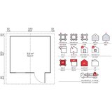 Male kuće Drvena vrtna kuća LUGO 350 × 320 cm – bez završnog krovnog pokrova | shoptok.hr