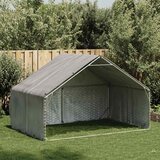 Vanjski pseći boks s pokrovom 3x2x1,9 m pocinčani čelik | shoptok.hr