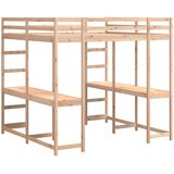  Krevet na kat sa stolom i ljestvama 160x200 cm od borovine | shoptok.hr