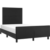  Posteljni okvir z vzglavjem črn 120x200 cm umetno usnje, (20794647) | Shoptok.si