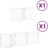  Vrata za pse s vratašcima 9 panela sklopiva 450 cm drvo topole Bijela 50 x 60 x 2 cm | Shoptok.si