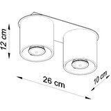  Sollux SL.0055 - Spot svetiljka ORBIS 2 2xGU10/40W/230V siva | Eponuda.com