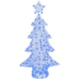 vidaXL Božično drevo med 160 LED Modra 150 cm Akril | Shoptok.si