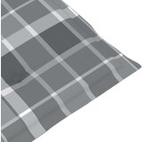 vidaXL Blazine za vrtne stole 6 kosov siv karo vzorec 100x50x3 cm | Shoptok.si