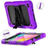 NIKCORP Ovitek za Samsung Galaxy Tab A 8.0 oklepen s stojalom, tridelna zaščitna torbica iz silikona proti udarcem, vijoličen, (5000138916) | Shoptok.si