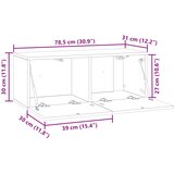  ormar za zid 78,5 x 31 x 30 cm Betonska siva | shoptok.hr