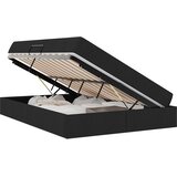  s madracem i skladištem Crna 140 x 190 cm Poliester | shoptok.hr