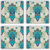 Hermia TAB3415800564 Višebojni Stakleni Podmetači (4 Komada) | Eponuda.com