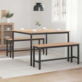  Jedilna miza Naravna 110 x 110 x 75 cm Masivno borovo les, (5000269130) | Shoptok.si