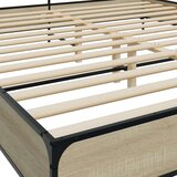  Okvir za krevet boja hrasta 180x200cm konstruirano drvo i metal | shoptok.hr