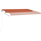  Avtomatska tenda LED + senzor 400x300 cm oranžno/rjava | Shoptok.si