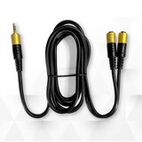 Stark Audio kabl, 3.5mm stereo na 2X3.5mm stereo,1.5m, Crni Cene