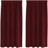  Zavjese za zamračivanje 2 pcs Vinska crvena 140 x 175 cm Baršun | shoptok.hr