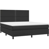  Krevet s oprugama i madracem crni 180 x 200 cm od umjetne kože | shoptok.hr
