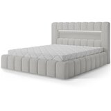 ELTAP Krem tapecirani bračni krevet s prostorom za odlaganje s podnicom 160x200 cm Lamica – u