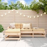 Maison Chic Seti vrtnega pohištva - Vrtna garnitura - Vrtni pohištvo set 4-delna z blazinami trdna borovina, (21818267) | Shoptok.si