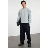 Trendyol gray oversize crew neck hair knitted knitwear sweater | ePonuda.com