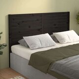  Uzglavlje za krevet crno 126 x 4 x 100 cm od masivne borovine | shoptok.hr