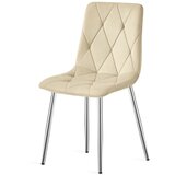 Libra stolica - svijetlo bež baršun / kromirane noge x 1 | shoptok.hr