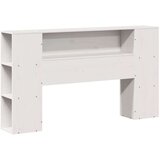 vidaXL Knjižna postelja brez vzmetnice bela 135x190 cm trdna borovina | Shoptok.si