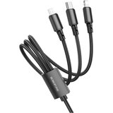  USB kabal BOROFONE BX72 za punjenje 3-in-1 charging cable, 1m, 2A, Type-C, iPhone/lightning, micro, black | Eponuda.ba