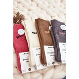 Aura.via Women's Warm Socks with Black Lettering | Shoptok.si