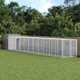  Kavez za kokoši s igralištem svjetlosivi 165x1271x181cm čelični | shoptok.hr