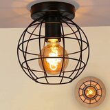 Nettlife Vintage industrijska kovinska stropna svetilka črna svetilka za hodnik E27 senčnik retro stopniščna svetilka za spalnico dnevna soba, (22110669) | Shoptok.si