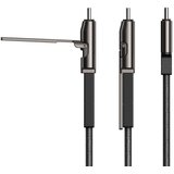 Ksix ultrabrzi kabel za punjenje sa stalkom, 60W, USB-C na USB-C, pleteni, 1.0m | shoptok.hr