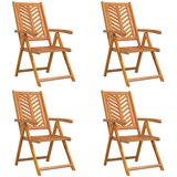  Vrtna stolica 4 pcs Smeđa 57 x 72 x 109 cm Čvrsto drvo akacije | shoptok.hr