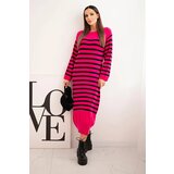 Kesi Włoski Women's striped sweater dress pink | Shoptok.si