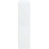 vidaXL Knjižna omara z vrati bela 136x37x142 cm inženirski les | Shoptok.si