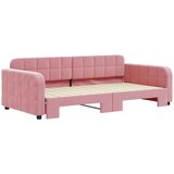  Dnevni krevet na razvlačenje ružičasti 100 x 200 cm baršunasti | shoptok.hr