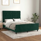  Okvir za krevet bez madraca tamnozeleni 140x190 cm baršunasti | shoptok.hr