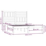  Okvir za krevet od masivne borovine bijeli 140 x 200 cm | shoptok.hr