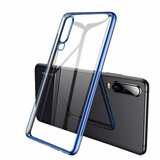 Elegance tanek silikonski ovitek za Samsung Galaxy A41 A415 - prozoren z modrim robom Cene