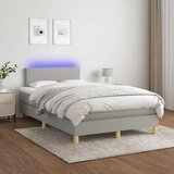  box spring s madracem LED svjetlosivi 120x200 cm tkanina | shoptok.hr